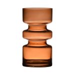 Jarrón decorativo de vidrio TAMLIN, naranja-marrón-transparente, 17 cm, Ø 9 cm