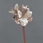 Amaryllis de terciopelo KIRSTY, beige-rosa, 70cm, Ø9cm
