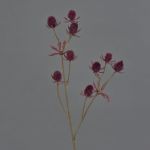 Cardo de plástico LOUKAS, burdeos, 45cm, Ø1,5cm
