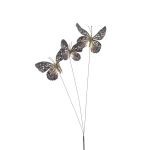 Estaca de mariposas decorativas TARANEH, vara, gris-rojo, 60cm