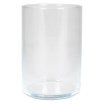 Jarrón cilíndrico SANYA OCEAN de vidrio, transparente, 15cm, Ø10,1cm