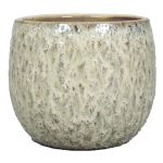Tiesto de cerámica NOREEN, moteado, crema-marrón, 10,2cm, Ø11,5cm