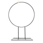 Anillo decorativo de metal FREYDIS con pie, negro, 60cm, Ø48cm