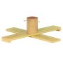 Soporte de madera para árboles de Navidad JORDI para abetos artificiales, marrón claro, 19 cm, Ø 74 cm