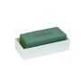 OASIS® Esponja húmeda rectangular de para arreglos florales, en bandeja de plástico, verde-crema, 15 x 7 x 5,5 cm