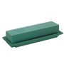 OASIS® Espuma húmeda rectangular para arreglos florales, en bandeja de compuesto de papel, verde, 25 x 9 x 5 cm
