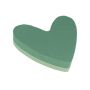 OASIS® Espuma para flores secas corazón, decoración para bodas, marcos de espuma con base de espuma rígida, verde, 25 x 24 x 6 cm