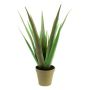 Aloe de plástico LUCIO, en tiesto decorativo, verde, 55cm, Ø25cm