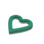 OASIS® Masa para arreglos florales corazón abierto, decoración para bodas, base de espuma rígida EcoBase, ventosa, verde, 40x38x4,5 cm