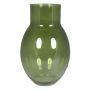 Jarrón grande decorativo AFRODITA, vidrio, verde-claro, 40cm, Ø22cm