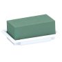 OASIS® Espuma húmeda rectangular para arreglos florales, en bandeja de compuesto de papel, verde y blanco, 13 x 9 x 5 cm
