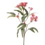 Rama de eucalipto artificial WANARA con flores, rosa, 100 cm
