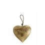 Colgante de corazón DORANA de metal, cordón para colgar, dorado, Ø 13 cm