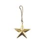 Colgante de estrella DORANA de metal, cordón para colgar, dorado, Ø 12 cm