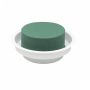 OASIS® Esponja para flores frescas Ideal Cilindro en bandeja de plástico, verde-blanco, 5 cm, Ø 12 cm