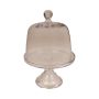 Campana de vidrio DORABELLA, base, transparente, 22 cm, Ø 21 cm