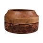 Cuenco decorativo RUSSELL con madera de mango, vidrio, estampado de leopardo, marrón-transparente, 13,5 cm, Ø 23 cm
