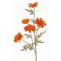 Rama decorativa de crisantemo PRUDENCE, Eco Collection, naranja-amarillo, 75cm, Ø5-6,5cm