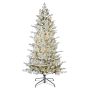 Árbol de Navidad artificial esbelto LUZERN SPEED DELUXE, con nieve, LED, 230 cm, Ø 135 cm