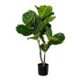 Árbol artificial Ficus lyrata MYKER, tronco artificial, verde, 80 cm