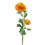 Flor artificial ranúnculo PROTO, naranja-amarillo, 65 cm