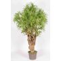 Dracaena Reflexa Jamaica KAREG artificial, tronco real, verde-amarillo, crossdoor, 200 cm - Fabricado en Italia