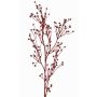 Ramita decorativa de lino QUOLL con espigas, roja, 65cm