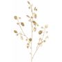Rama de Lunaria artificial de satén PINDUS con flores, blanco-dorado, 85 cm