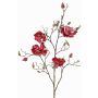 Rama de magnolia artificial de terciopelo JACKA, fucsia, 105cm