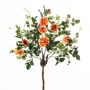 Rosal artificial ROSALIA, tronco artificial, flores, naranja, 135cm