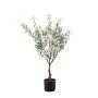 Olivo artificial LONIRB con frutos, tronco artificial, crossdoor, 90 cm