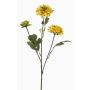 Rama artificial de dalia BAKLOR, amarilla, 60 cm