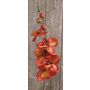 Tallo de Orquídea Pahalaenopsis decorativo MELODIE, con purpurina, naranja-roja, 90cm