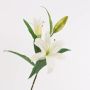 Lirio sintético JUSTINA, blanco, 80cm, Ø20cm