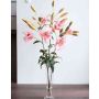 Lirio de tigre de artificial MERANDA en jarrón, rosa, 100cm