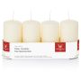 Corona de Adviento con velas JENARO, 4 unidades, color biscuit, 10 cm, Ø 5 cm, 23 h - Fabricado en Alemania