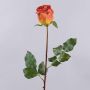 Rosa artificial OPHELIE, naranja-amarillo, 85cm, Ø7cm