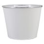 Maceta de zinc FYNAS, blanca, 9,7cm, Ø12,3cm