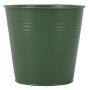 Cubeta decorativa de zinc BRETAL, verde mate, 12,5 cm, Ø 13 cm