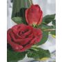 Rosa artificial THALIA, flotante, rojo, Ø14cm