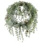 Corona decorativa para techo cedro MOPLI, piñas, helada, verde-blanca, Ø 35 cm