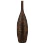 Botella decorativa de cerámica RODYN con estrías, degradado de color, dorado, 120 cm, Ø 29 cm