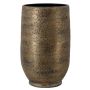 Jarrón de cerámica para plantas YELAN con veteado, marrón dorado, 40 cm, Ø 26 cm
