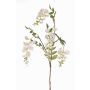 Rama de glicina artificial SOULA con flores, blanco, 80cm, Ø7-8cm
