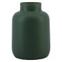 Jarrón de cristal VERMYN, verde mate, 20 cm, Ø 15 cm