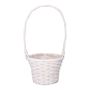 Cesta para flores BARONIKA con asa, mimbre, blanco, 40 cm, Ø 20 cm