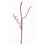 Rama de sauce tortuoso artificial, AZMIDI, lacado rojo, 95cm