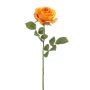 Rosa artificial BRUNETTE, naranja, 70 cm, Ø 11 cm
