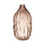 Jarrón de botella de cristal CLIFFORD con veteado, beige-transparente, 22 cm, Ø 11,3 cm