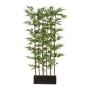 Separador de ambientes artificial de bambú japonés KAWAI en caja de madera, troncos naturales, 95x50x165cm